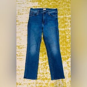 MOTHER Mid Rise Dazzler Ankle Jeans - Classic Blue